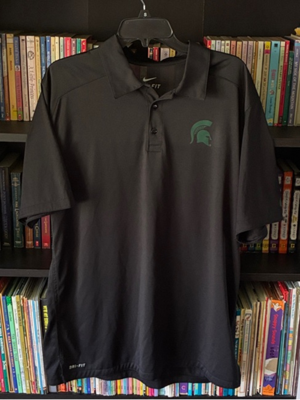 Nike Black Michigan State Spartans golf drifit polo men’s Large